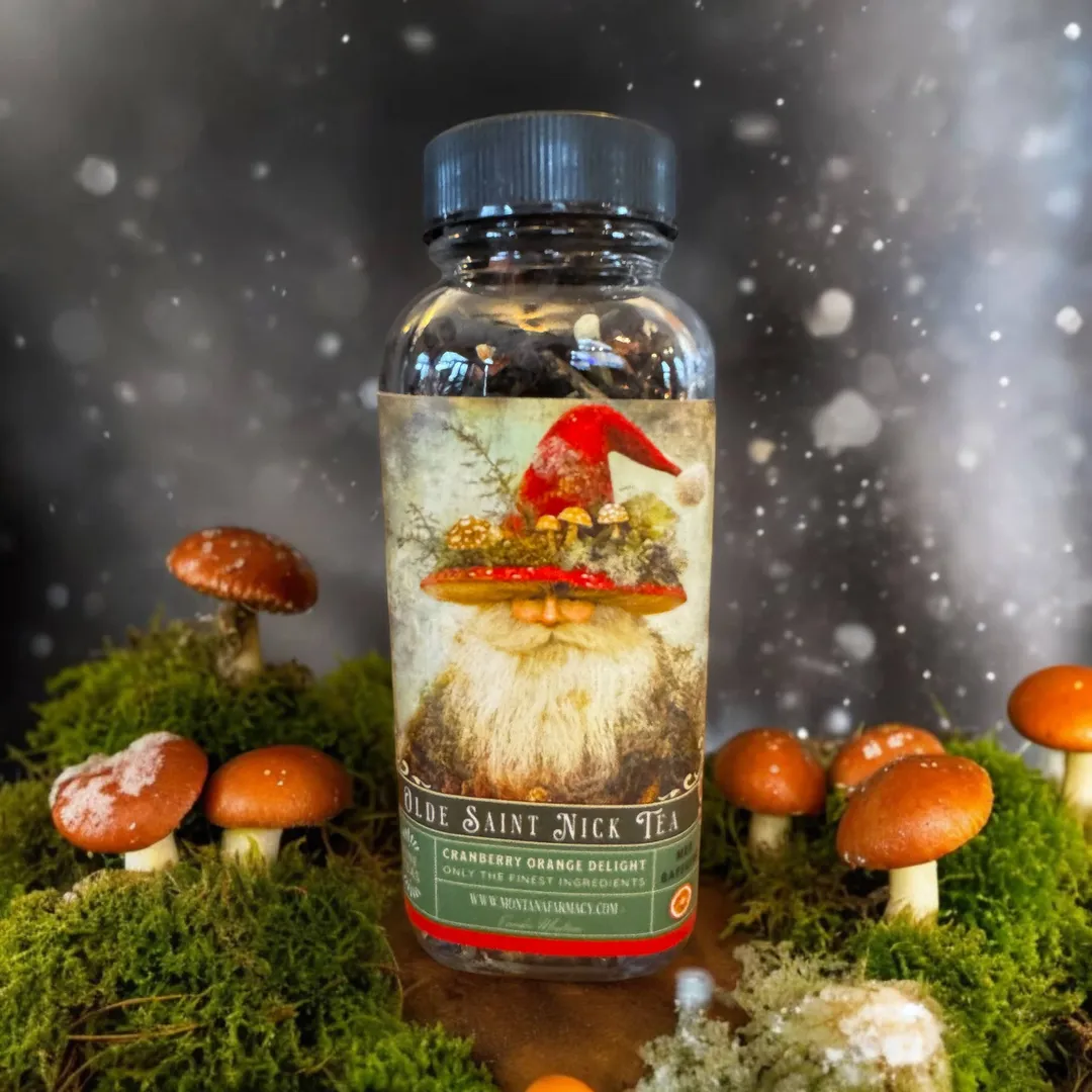 Olde Saint mushroom Nick Vintage Victorian Christmas Tea 