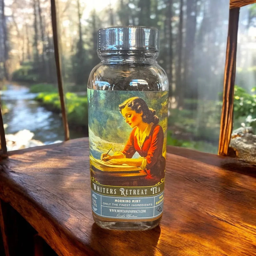 Writers Retreat Mountain Morning Mint Tea Inspirational Jar 