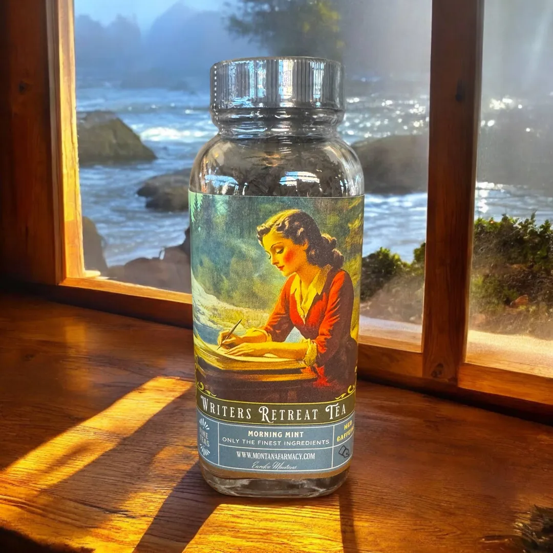 Writers Retreat Mountain Morning Mint Tea Inspirational Jar 