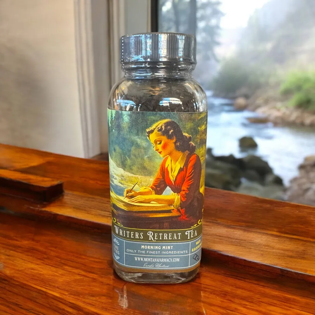 Writers Retreat Mountain Morning Mint Tea Inspirational Jar 