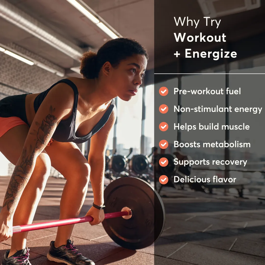Workout + Energize - Functional Superfood Pre-Workout Blend (12-pack)