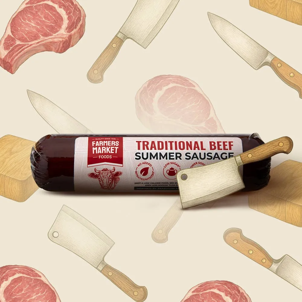 No Nitrate/Nitrite 100% Beef Summer Sausage 5oz (12ct)