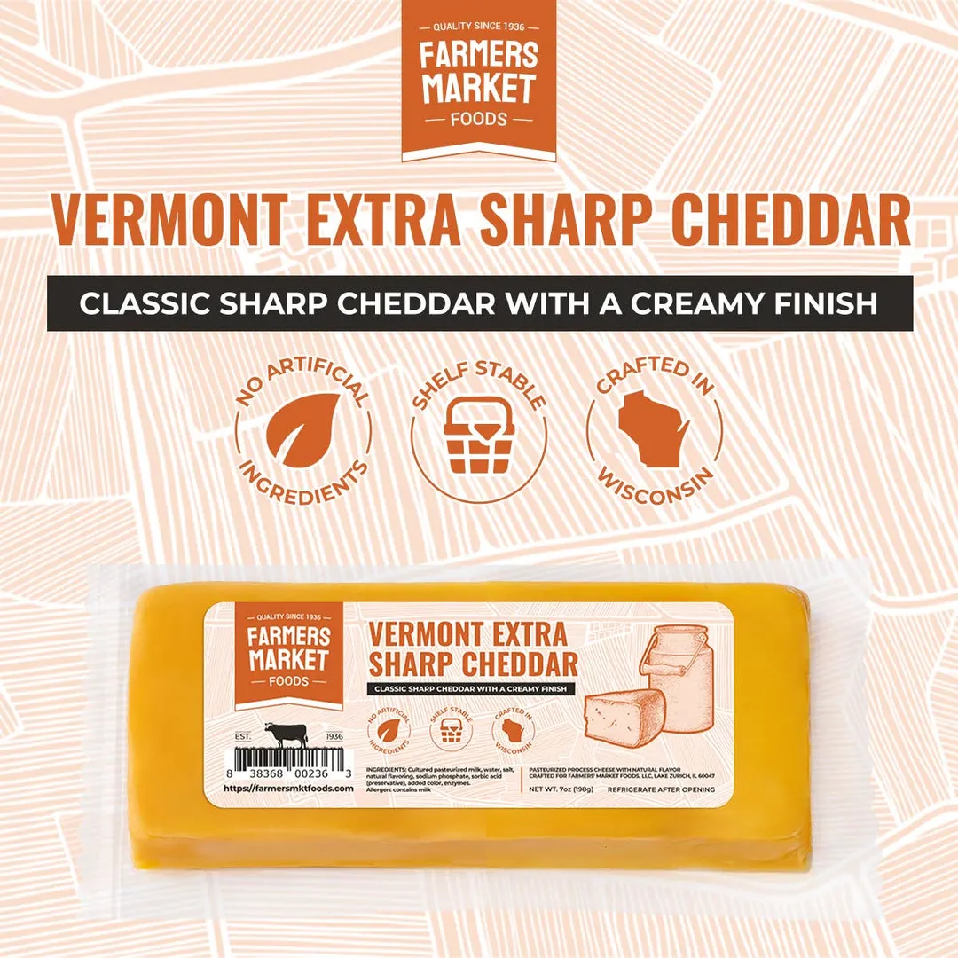Vermont Extra Sharp Cheddar 7oz (Shelf Stable) (24ct)