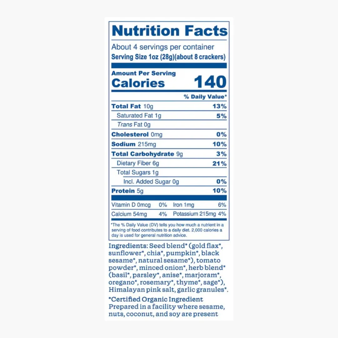 Faromia Savory Herb Mediterranean Seeded Crisps