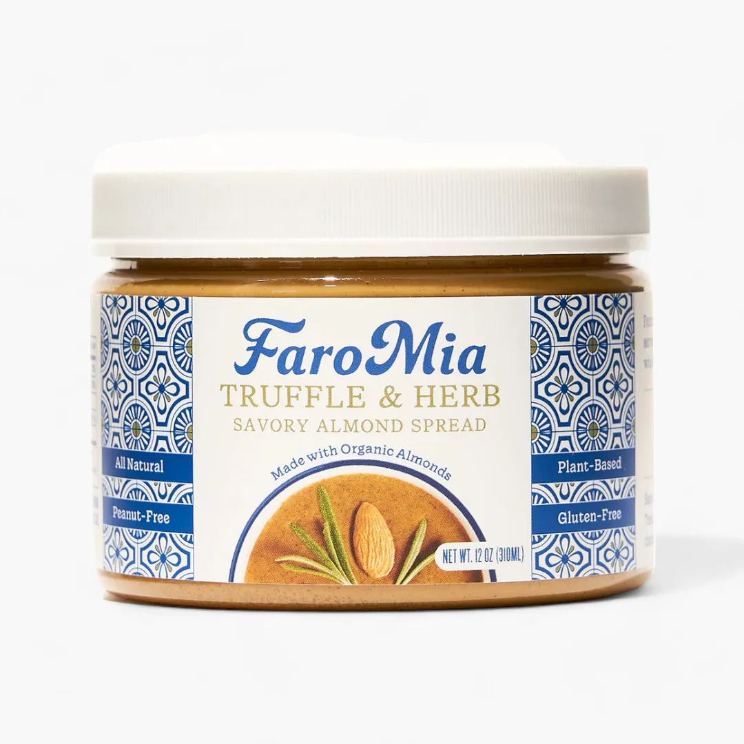 Faromia Spreads Variety Pack: 1 x each of Vanilla Maple, Dark Chocolate, Truffle & Herb, Sicilian Spice