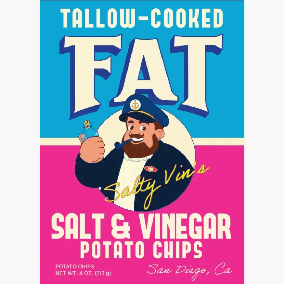 Salty Vin’s FAT Chips, 1oz  (Beef tallow chips)