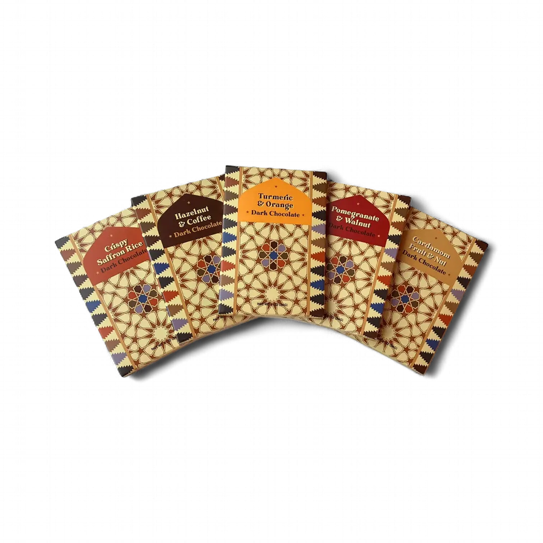 Cardamom Fruit & Nut Dark Chocolate Bar 12 pack