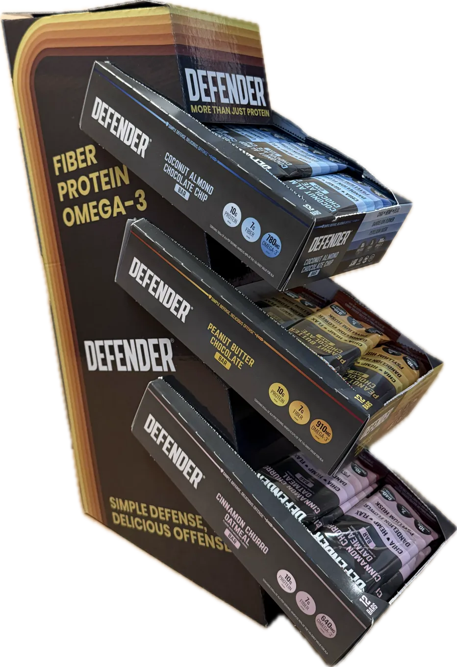 Defender Bar - Counter Display (3 Flavors)