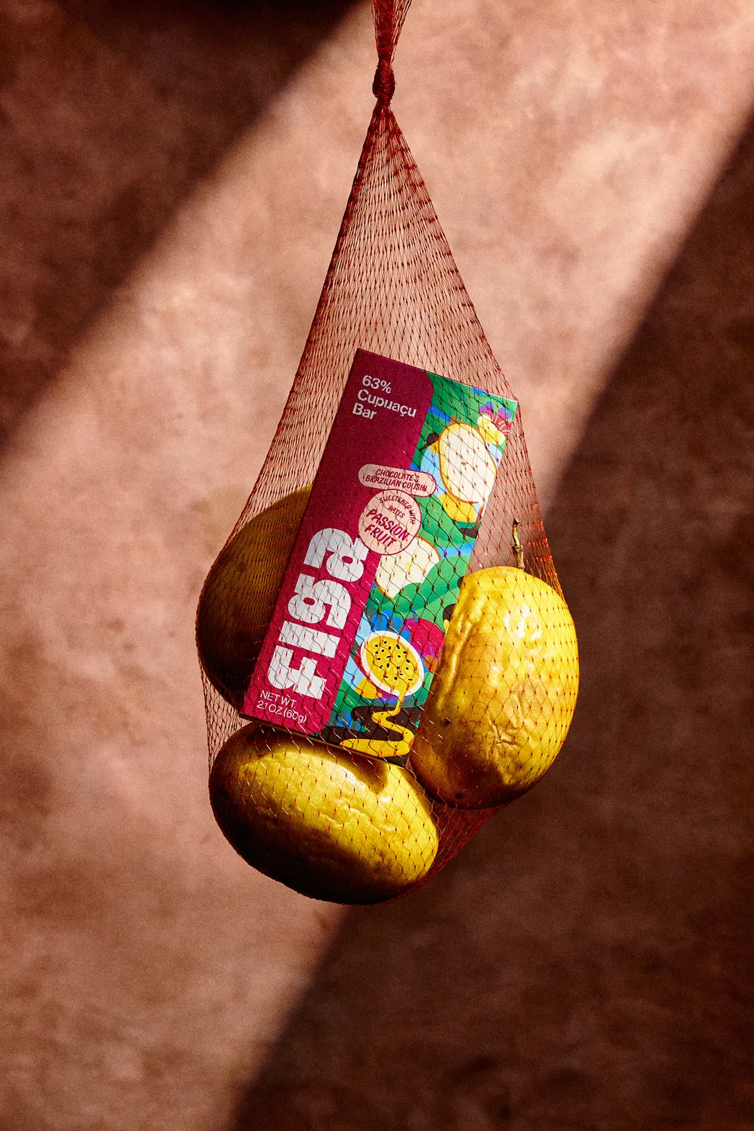 Passion Fruit | Chocolate's Brazilian Cousin | Vegan, Caffeine Free, Sweetened with Dates | 63% Cupuaçu Bar