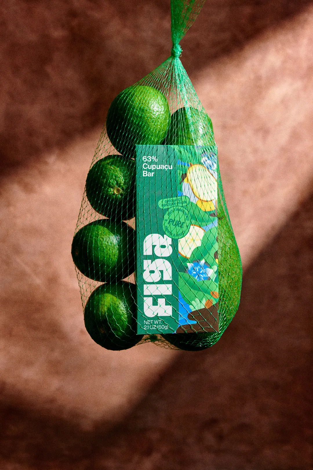 Pure | Chocolate's Brazilian Cousin | Vegan, Caffeine Free, Sweetened with Dates | 63% Cupuaçu Bar