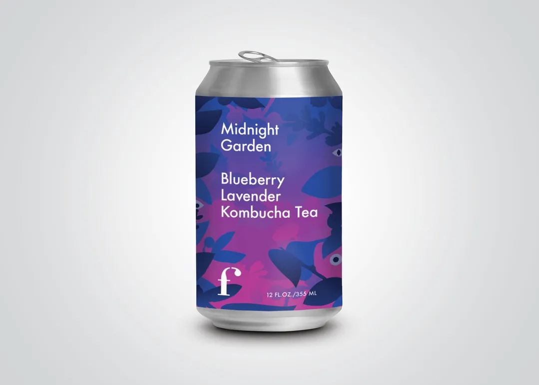 "Midnight Garden" Blueberry Lavender Kombucha - 12-pack
