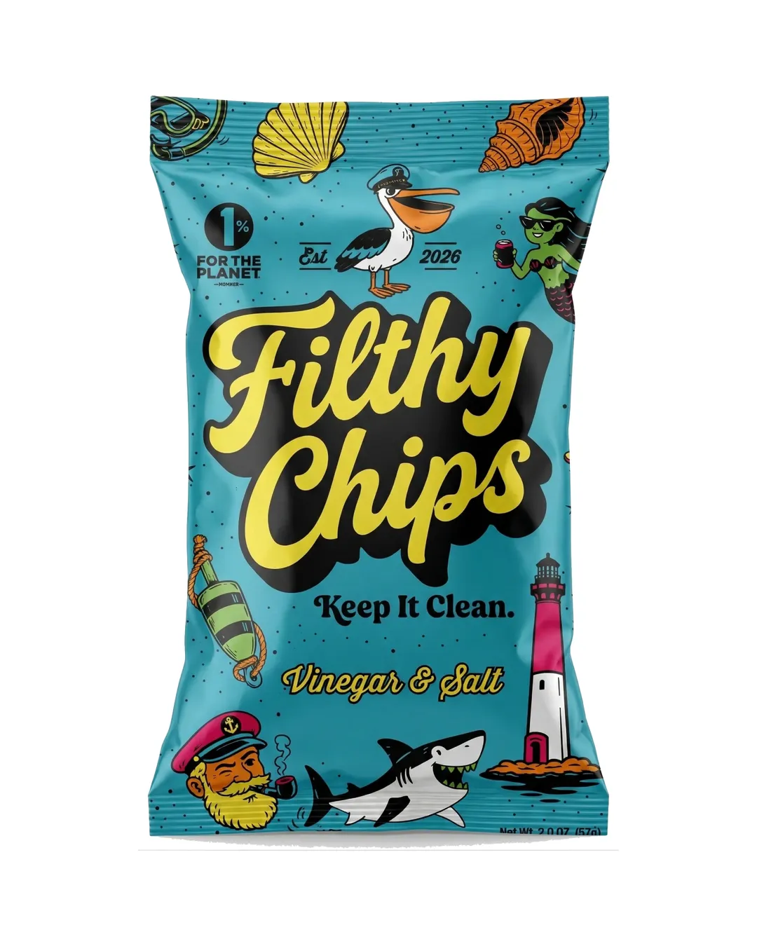 Vinegar & Salt Avocado Oil Kettle Potato Chips - 2oz