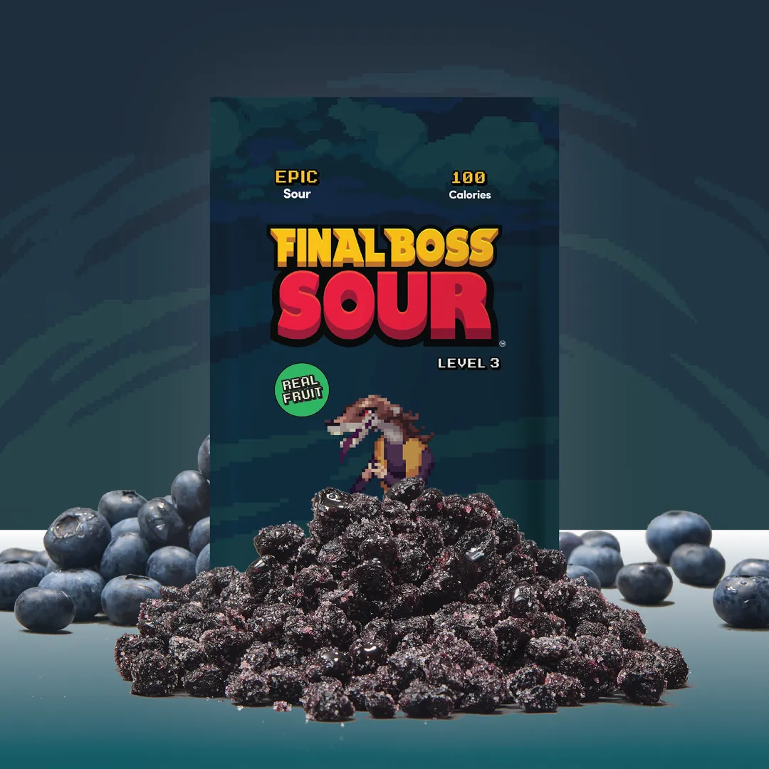 Level 3 Sour Blueberries (12 pack) - Real Dried Fruit Candy