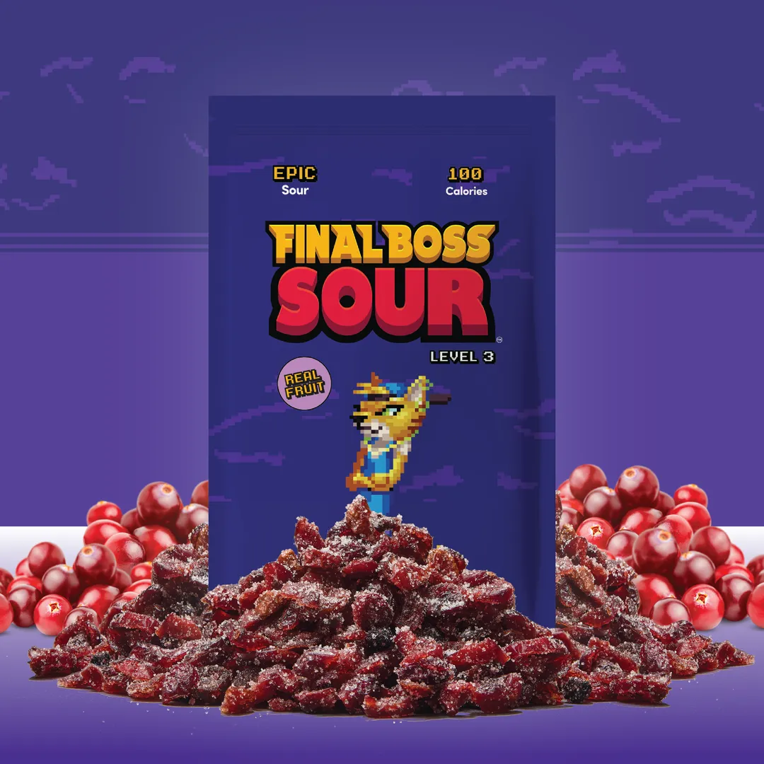 Level 3 Sour Cranberries (12 pack) - Real Dried Fruit Candy
