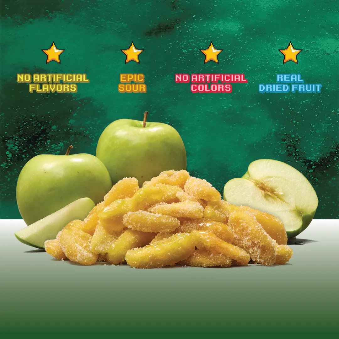 Level 4 Sour Green Apple (4-Pack) - Real Dried Fruit Candy