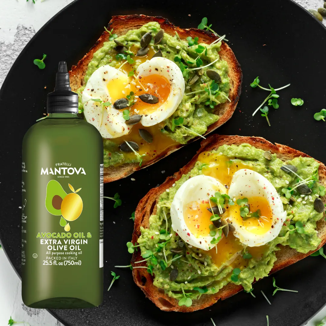 Mantova EVOO + Avocado Oil Blend in Squeeze Bottle, 25.5 fl. oz.