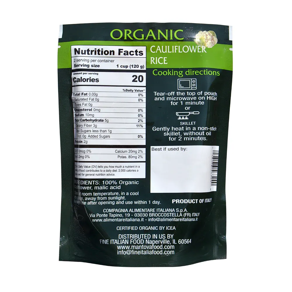 Mantova Organic Cauliflower Rice, 8.5 oz.