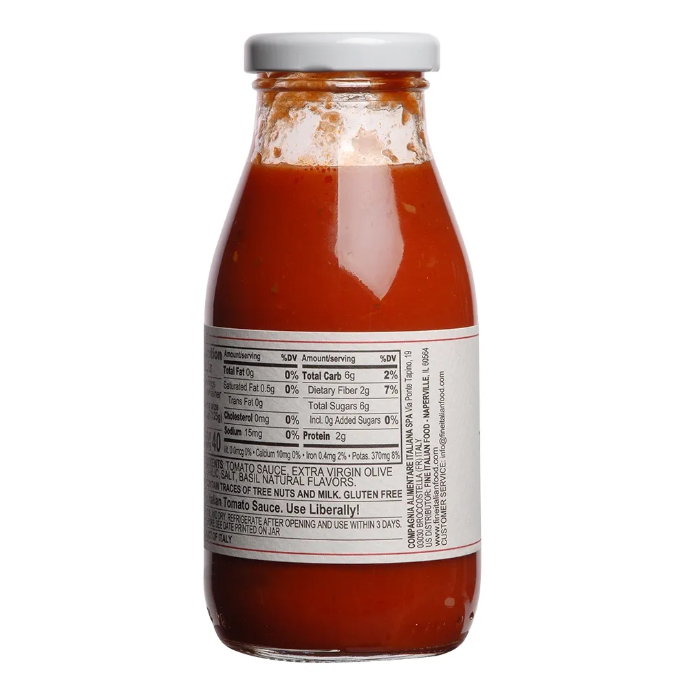 Mantova Tomato Basil Sauce, 8.8 oz