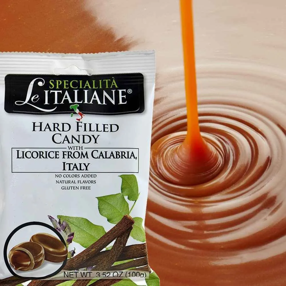Le Specialità Italiane Candy Hard Filled Licorice, 3.52 oz.