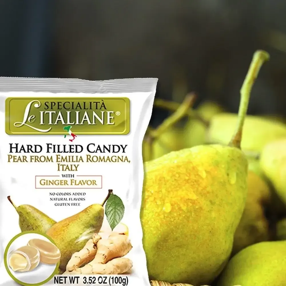 Le Specialità Italiane Candy with Pear & Ginger, 3.52 oz.