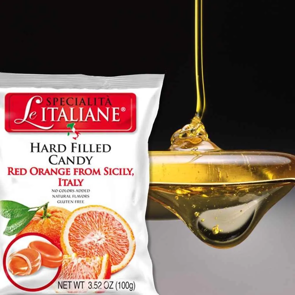 Le Specialità Italiane Candy with Red Orange, 3.52 oz.