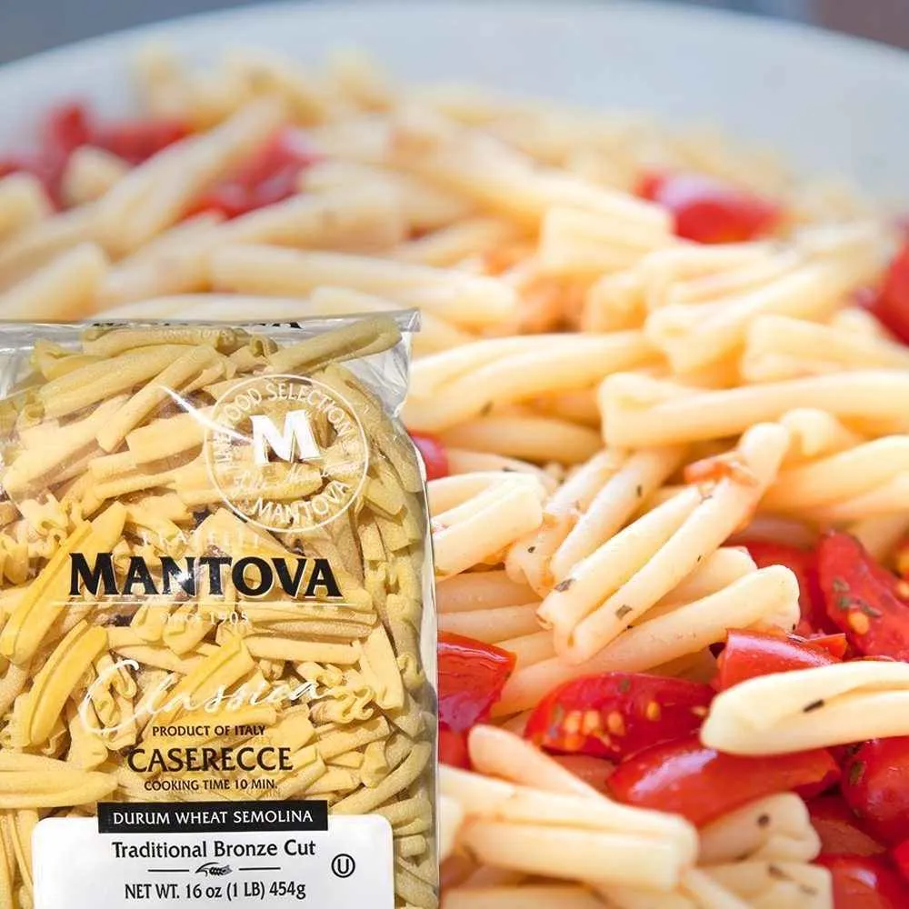 Mantova Bronze Cut Caserecce Pasta, 1 lb.