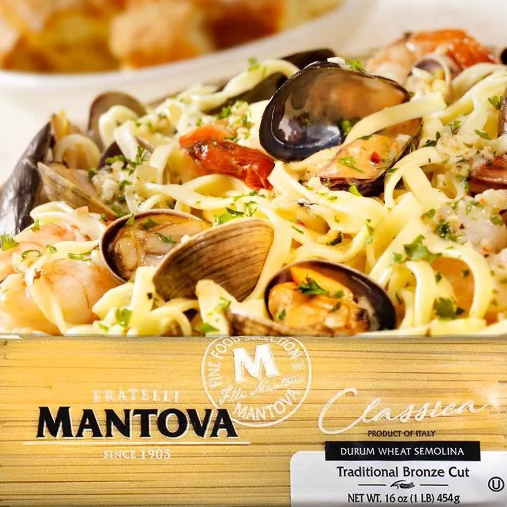Mantova Bronze Cut Linguine Pasta, 1 lb.