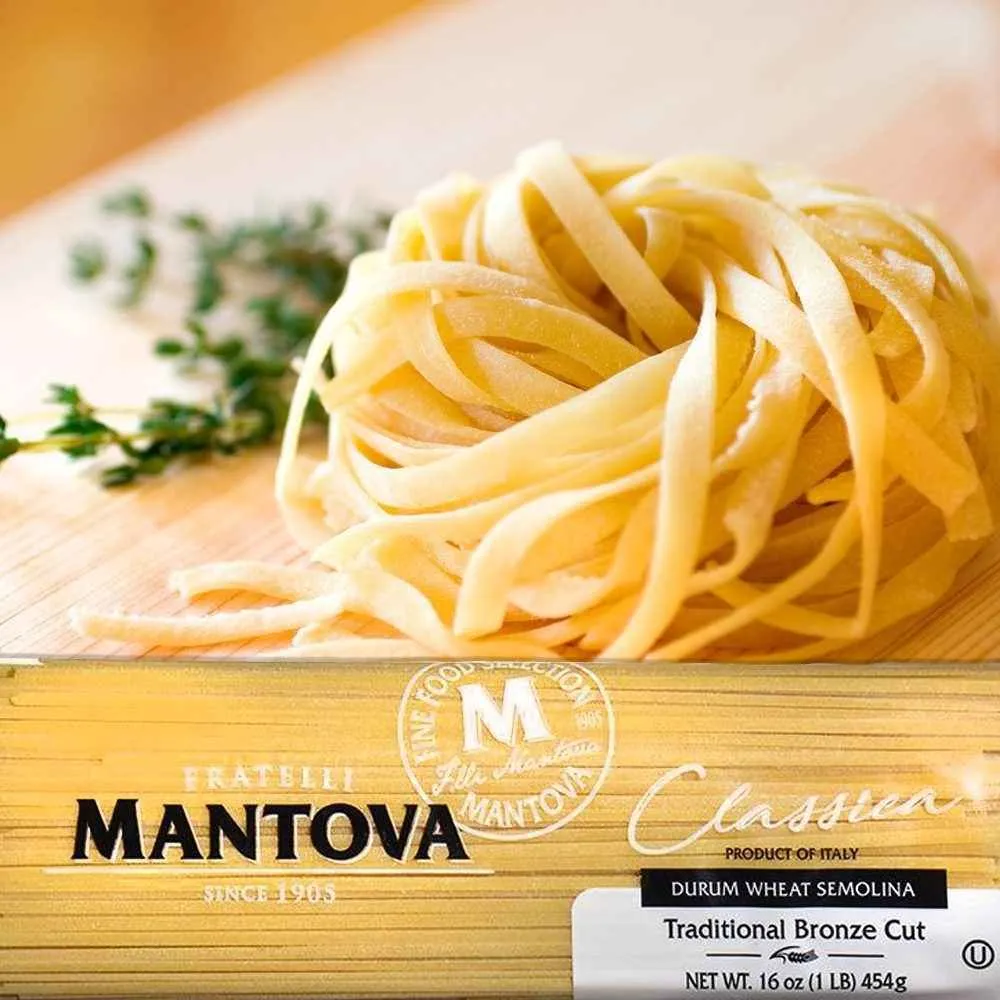 Mantova Bronze Cut Linguine Pasta, 1 lb.