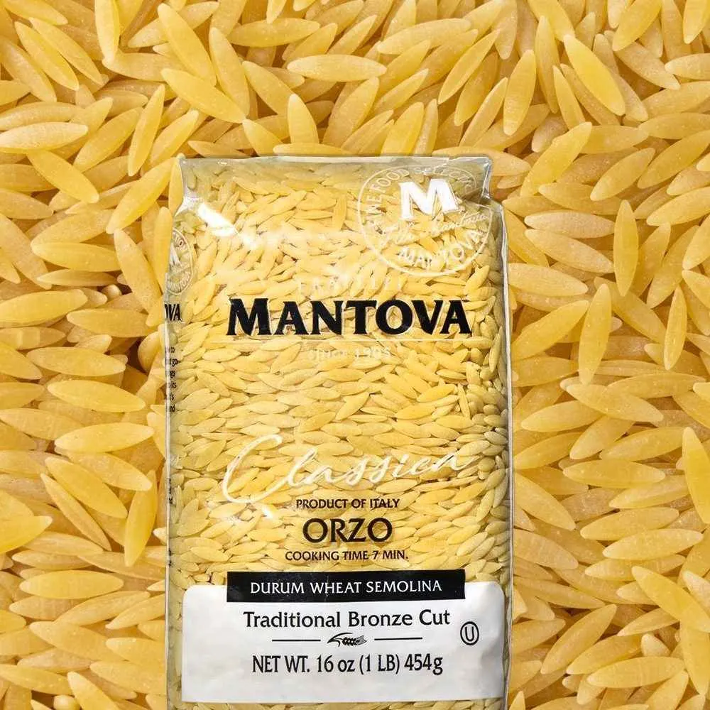 Mantova Bronze Cut Orzo Pasta, 1 lb.