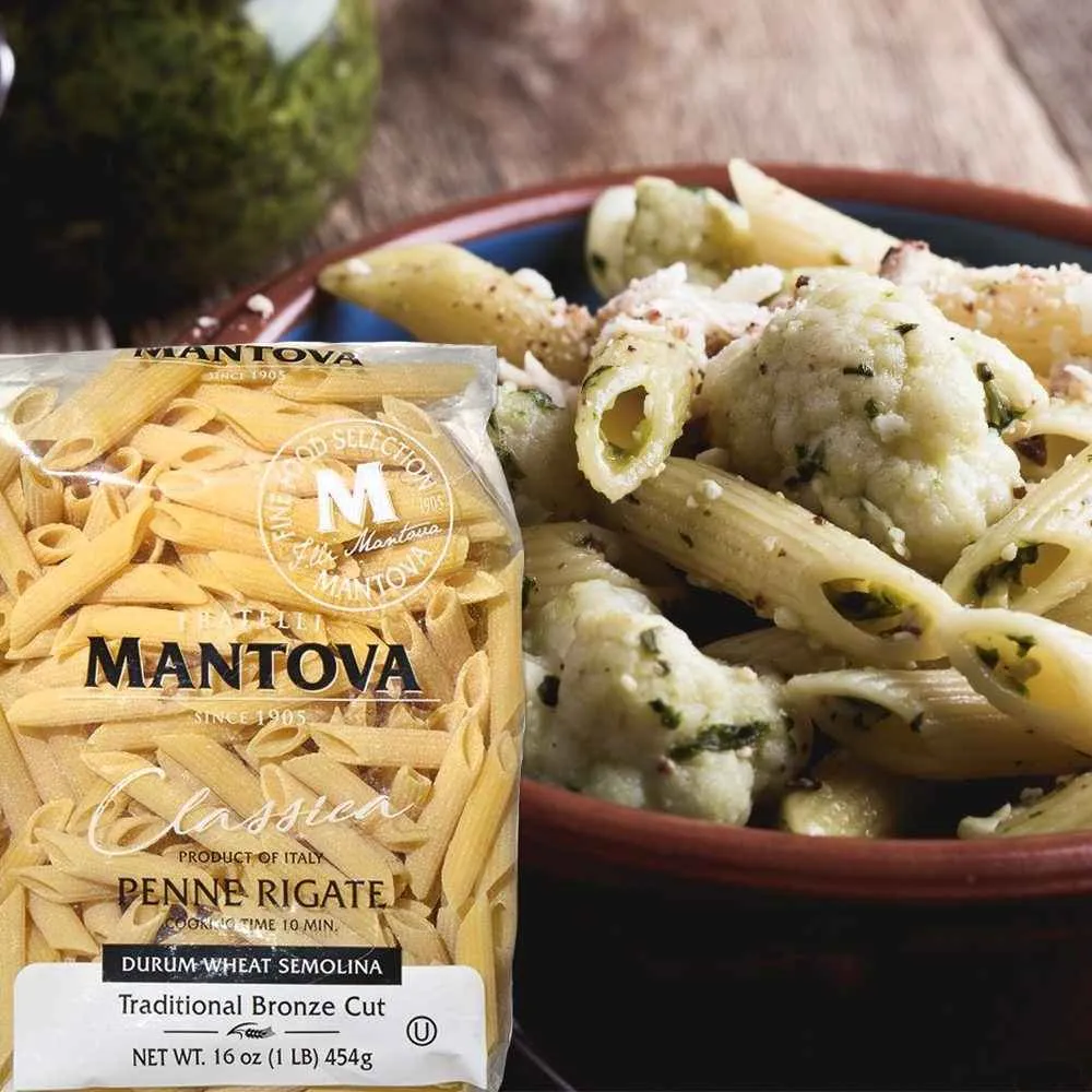Mantova Bronze Cut Penne Rigate Pasta, 1 lb.