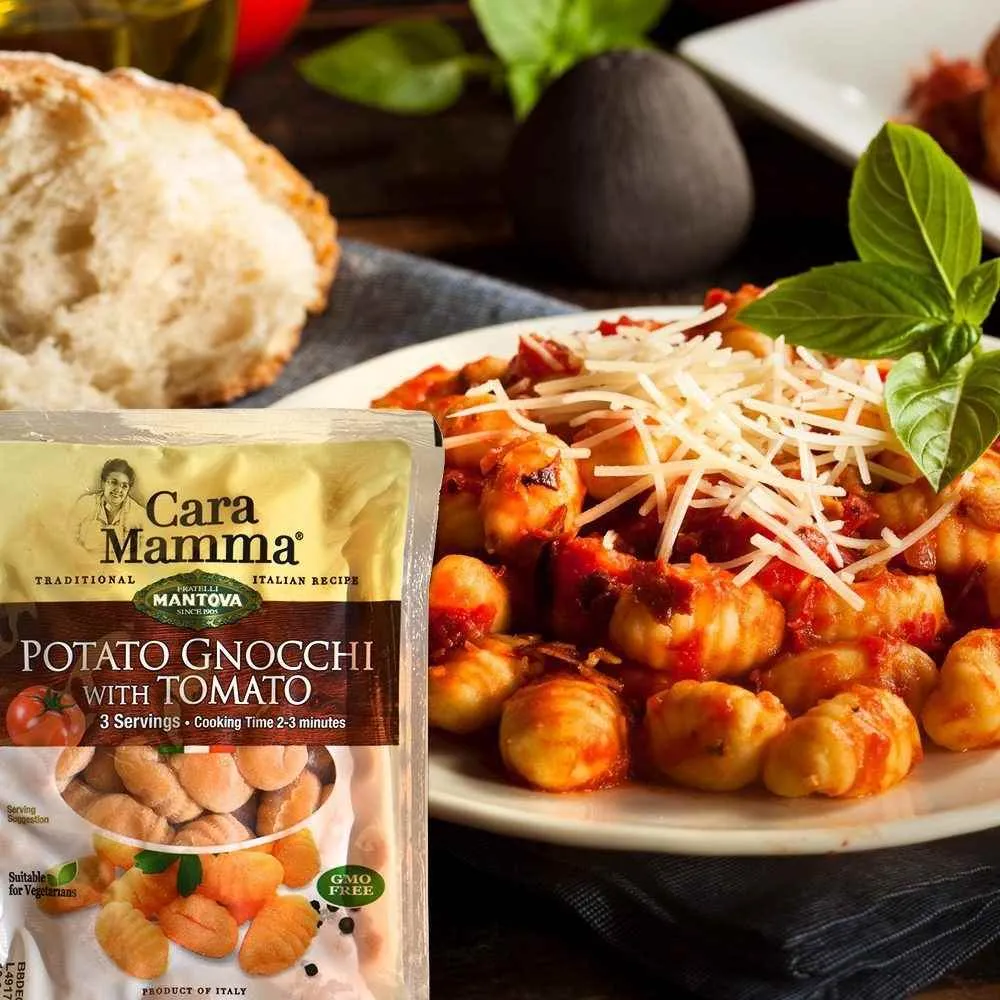 Mantova Cara Mamma Potato Gnocchi with Tomato, 1 lb.