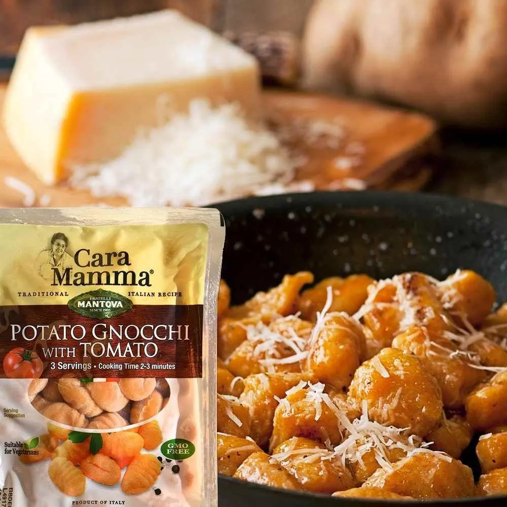 Mantova Cara Mamma Potato Gnocchi with Tomato, 1 lb.