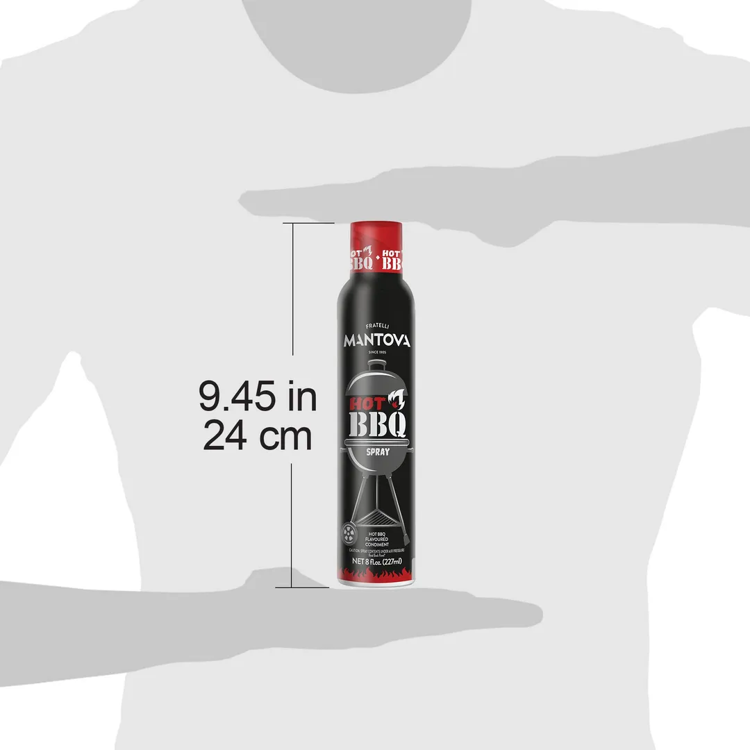 Mantova Hot Bbq Spray, 8 oz