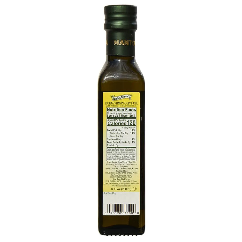 Mantova Italian Golden Extra Virgin Olive Oil, 8.5 fl. oz.