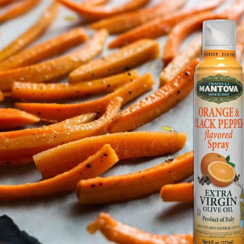 Mantova Orange & Black Pepper Extra Virgin Olive Oil Spray,