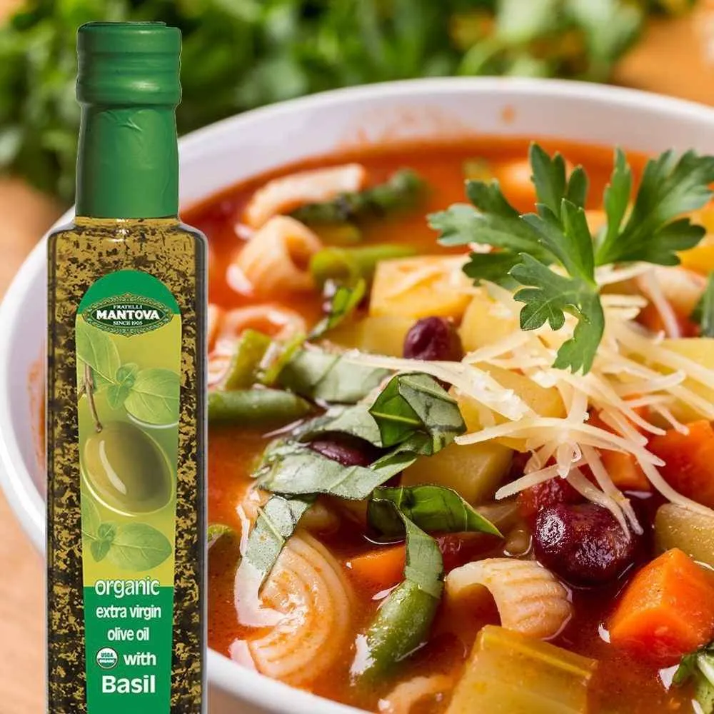 Mantova Organic Basil Extra Virgin Olive Oil, 8.5 fl. oz.