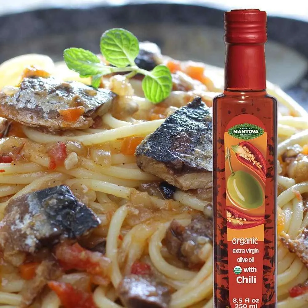 Mantova Organic Chili Extra Virgin Olive Oil, 8.5 fl. oz.