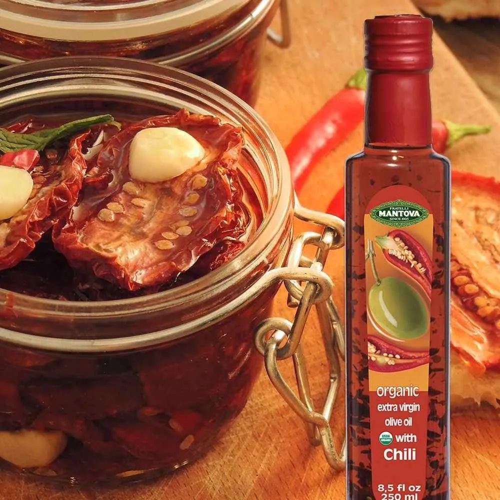 Mantova Organic Chili Extra Virgin Olive Oil, 8.5 fl. oz.