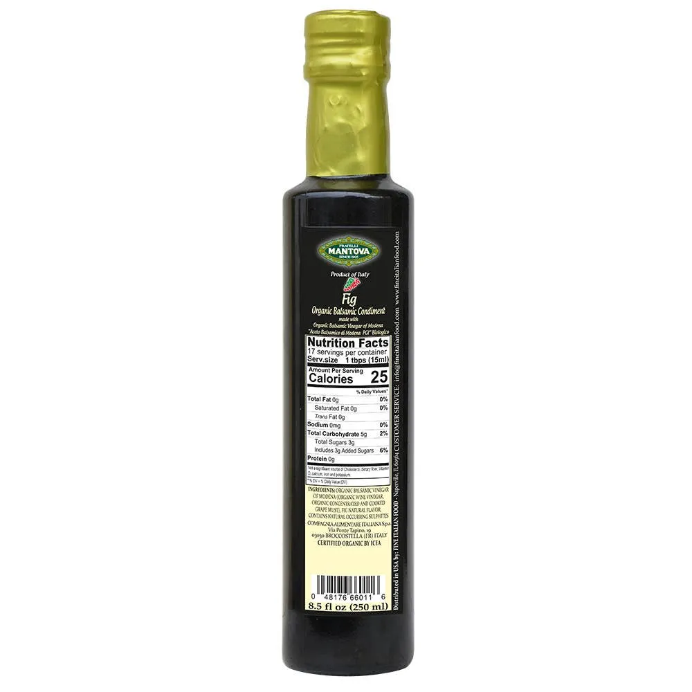 Mantova Organic Fig Balsamic Condiment PGI, 8.5 fl. oz.