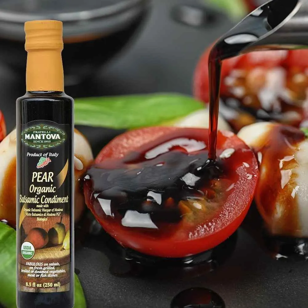 Mantova Organic Pear Balsamic Condiment PGI, 8.5 fl. oz.