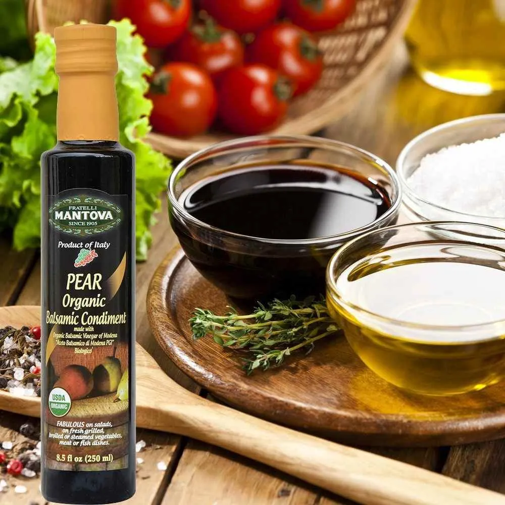Mantova Organic Pear Balsamic Condiment PGI, 8.5 fl. oz.