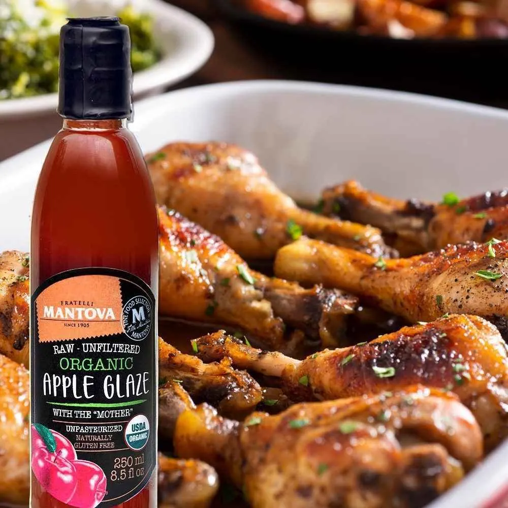 Mantova Organic Raw Unfiltered Apple Glaze, 8.5 fl. oz.