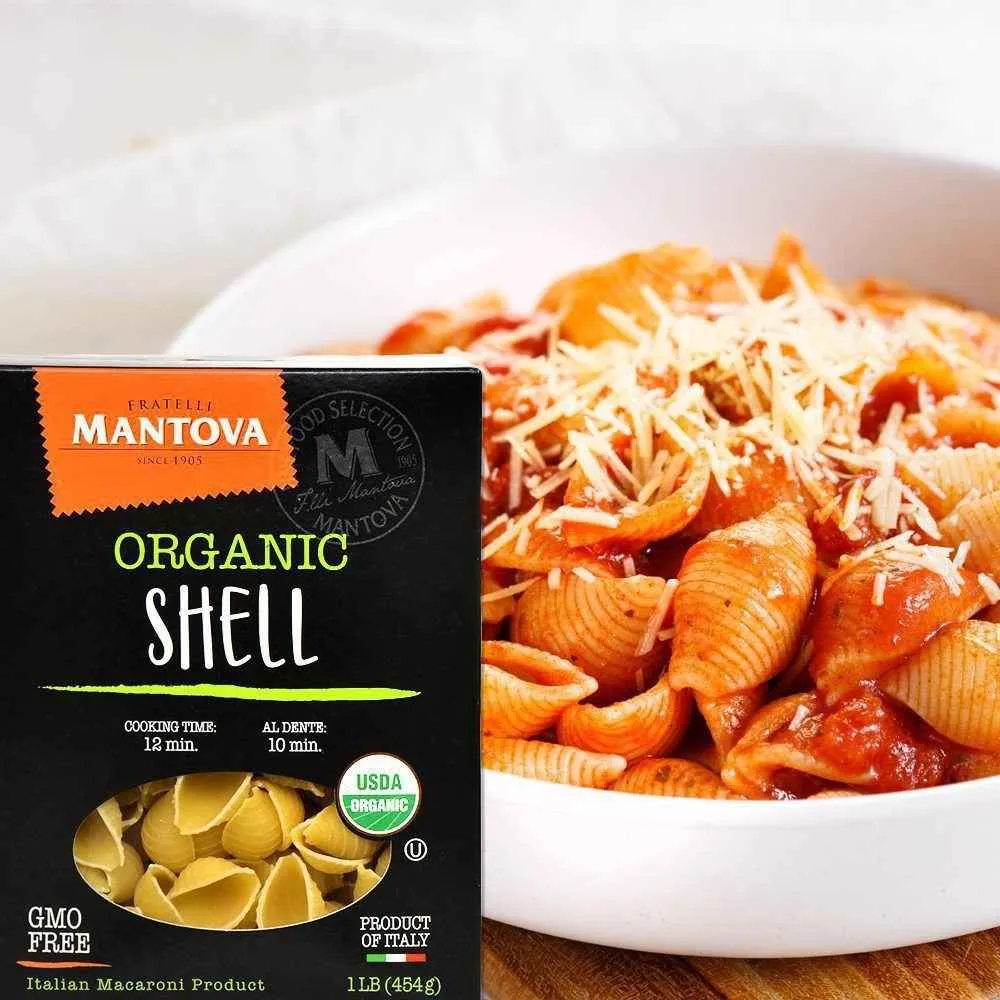 Mantova Organic Shells Pasta, 1 lb.