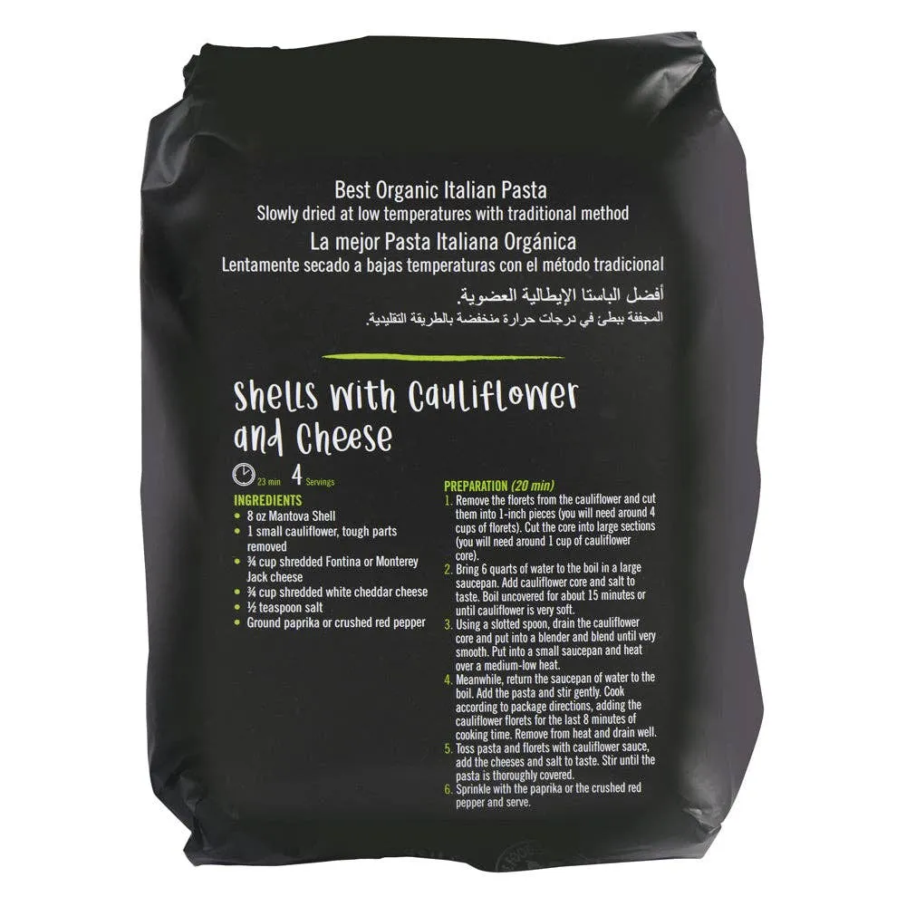Mantova Organic Shells Pasta, 1 lb.
