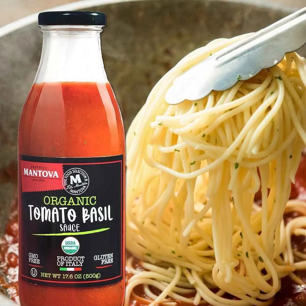 Mantova Organic Tomato Basil Sauce, 17.6 oz.