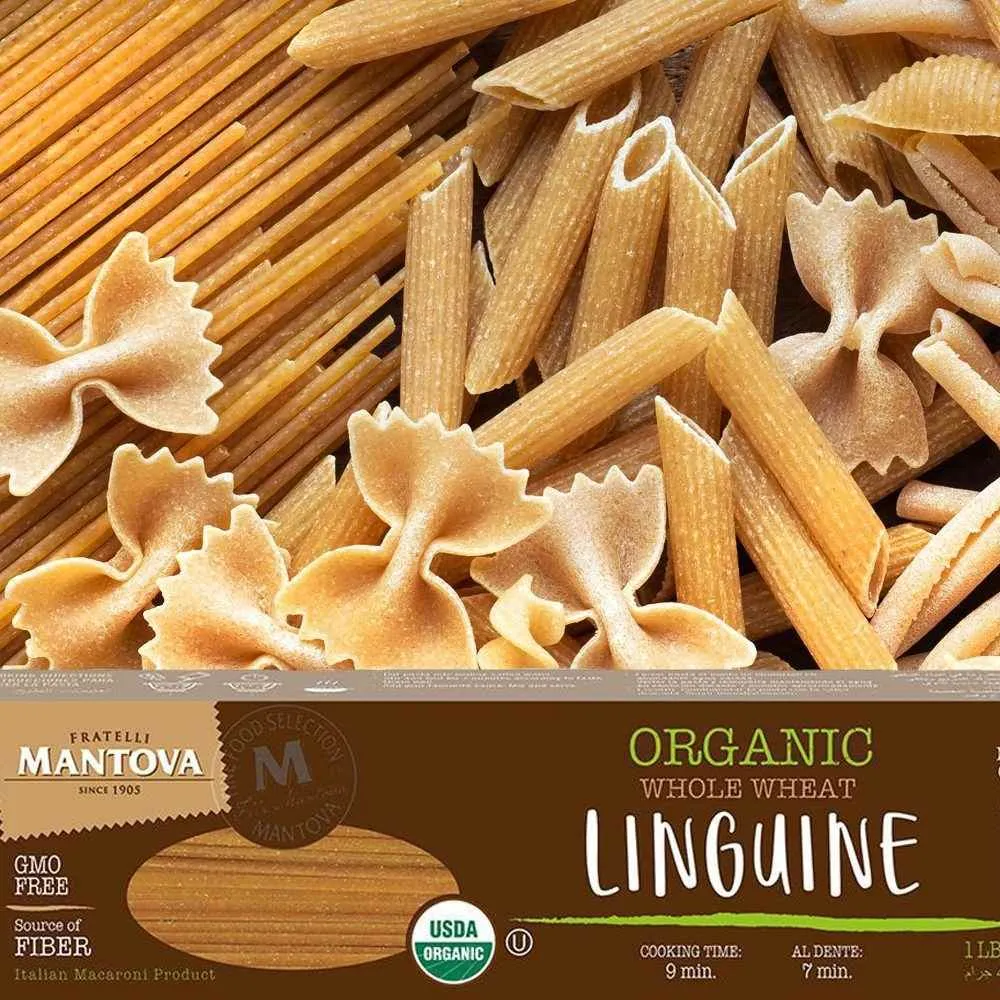 Mantova Organic Whole Wheat Linguine Pasta, 1 lb.