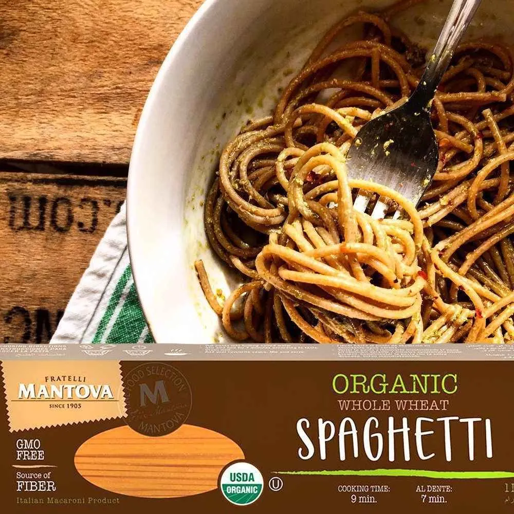 Mantova Organic Whole Wheat Spaghetti Pasta, 1 lb.