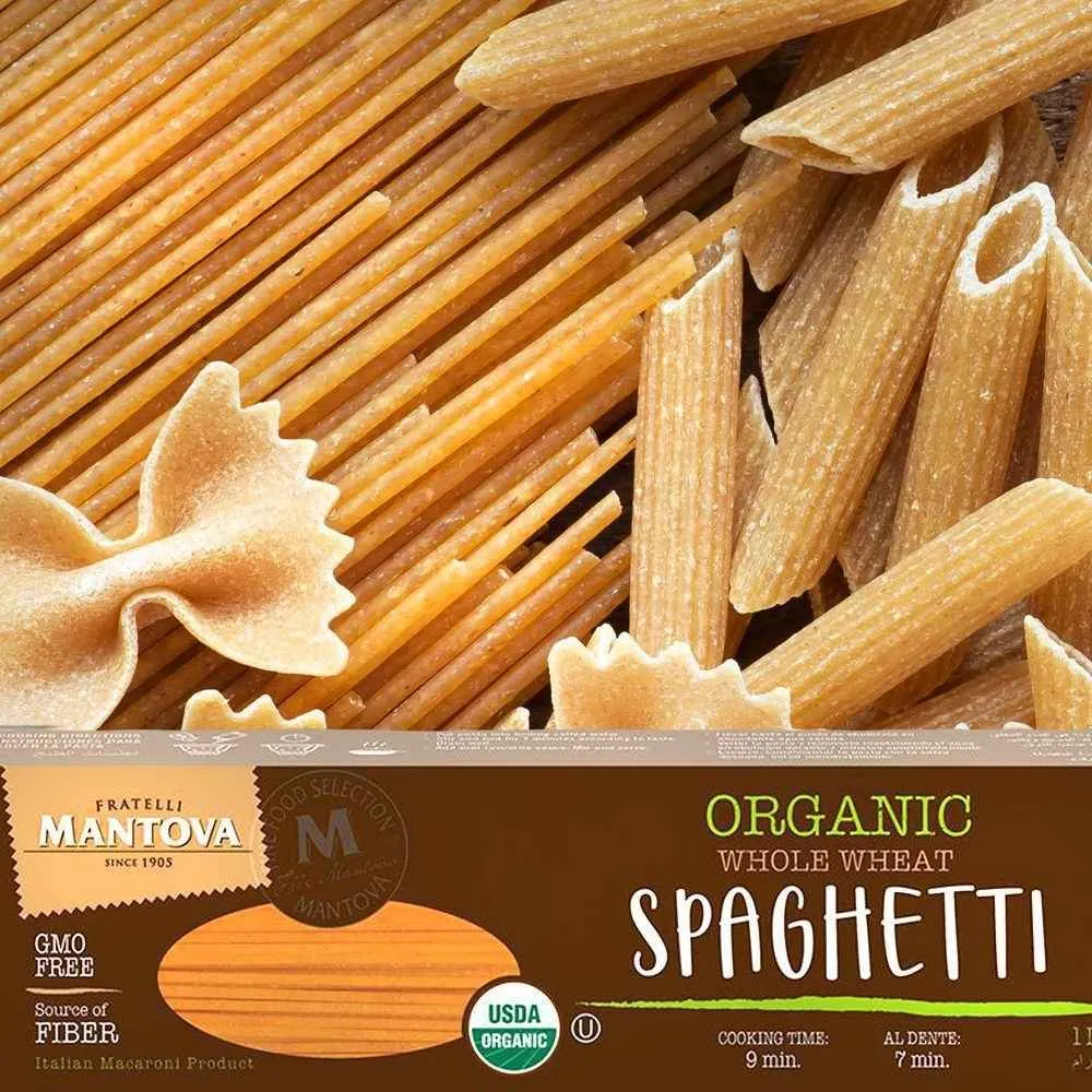 Mantova Organic Whole Wheat Spaghetti Pasta, 1 lb.
