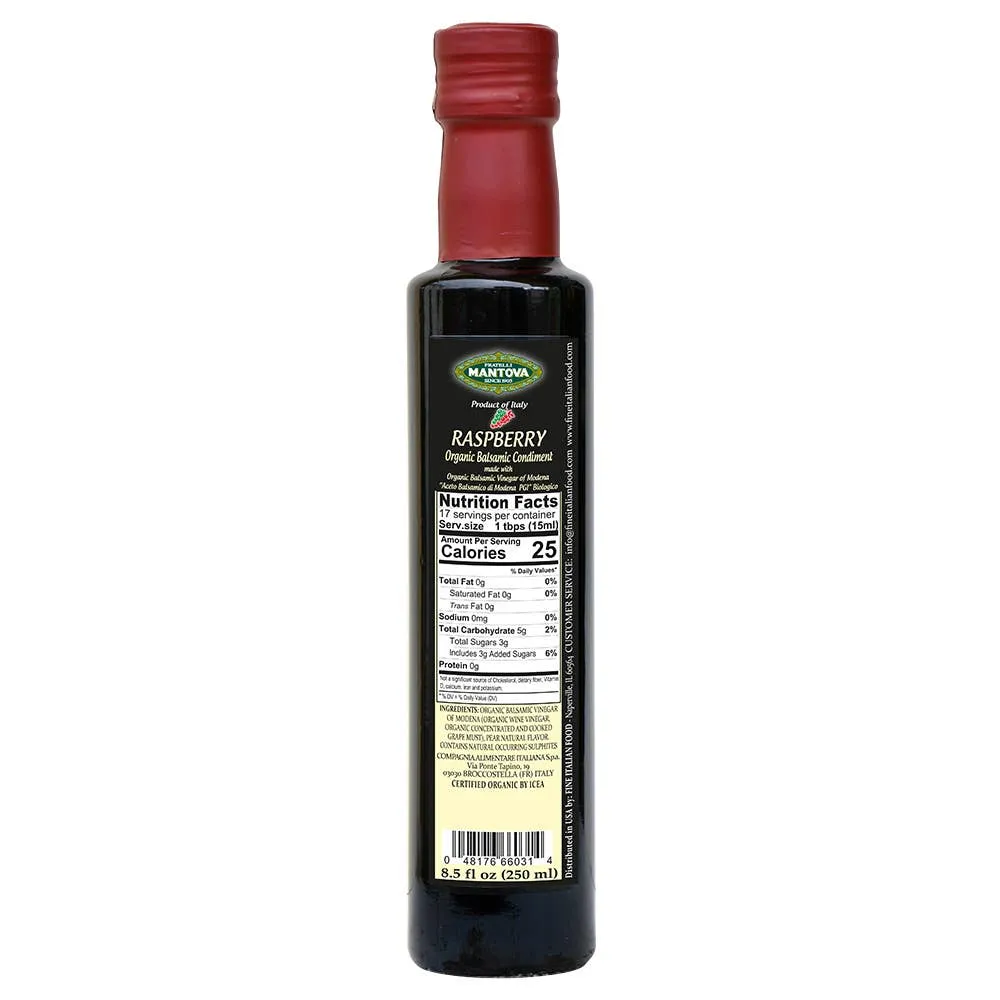 Mantova Org. Raspberry Balsamic Condiment PGI, 8.5 fl. oz.
