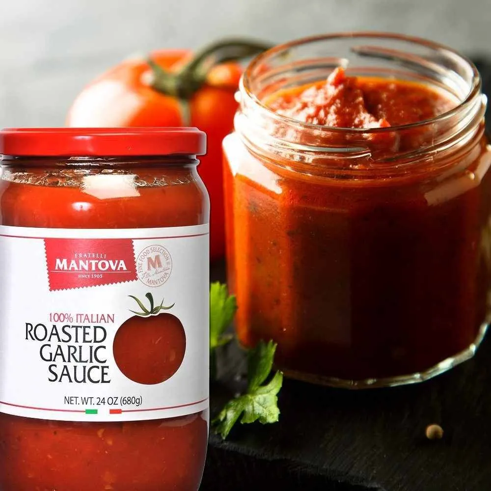 Mantova Roasted Garlic Tomato Sauce, 24 oz.